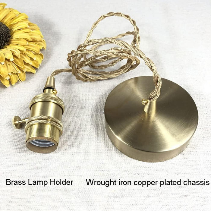 Retro Flower Shape Glass Pendant Light For Dining Room