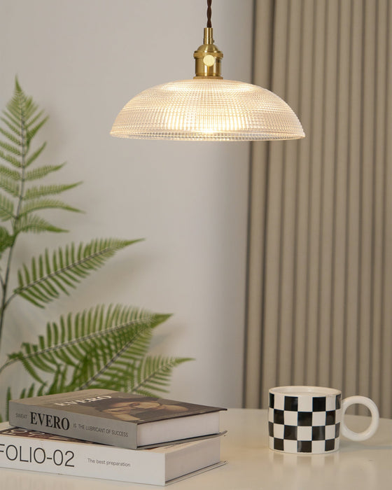 Ribbed Spiral Pendant Light Vakkerlight