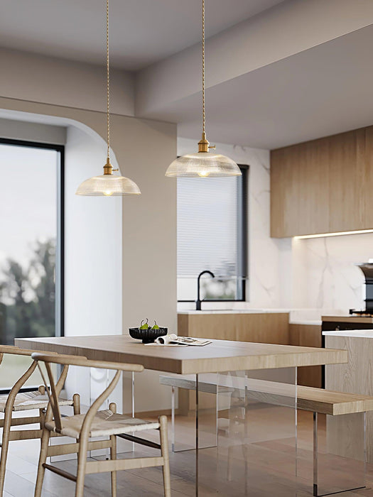 Ribbed Spiral Pendant Light Vakkerlight