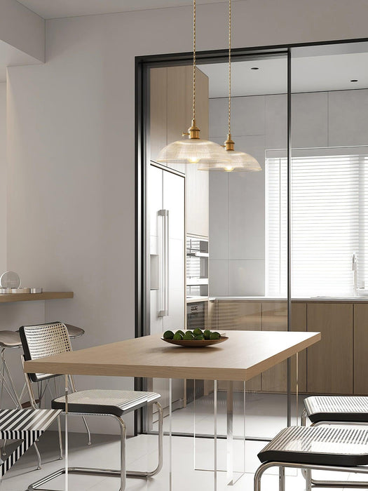 Ribbed Spiral Pendant Light Vakkerlight