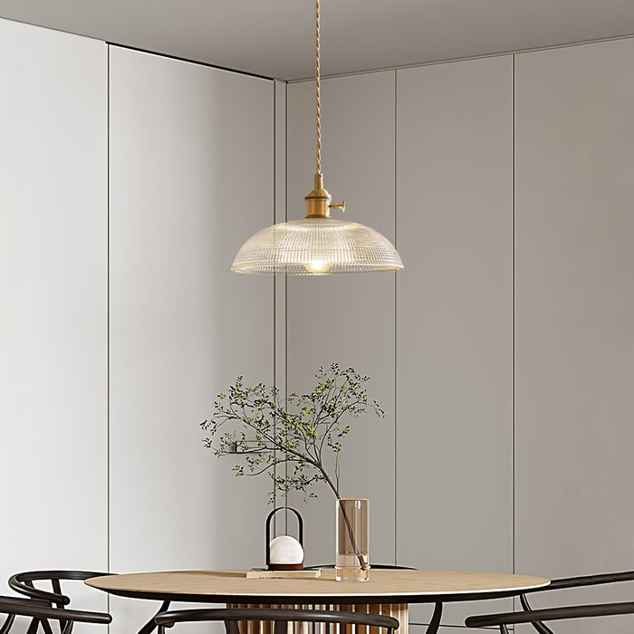Ribbed Spiral Pendant Light Vakkerlight