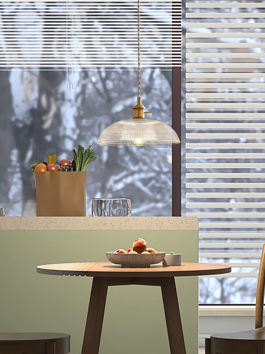 Ribbed Spiral Pendant Light Vakkerlight