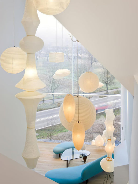 Rice Paper E Pendant Light