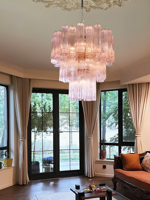 Rose Tubes Glass Chandelier Vakkerlight