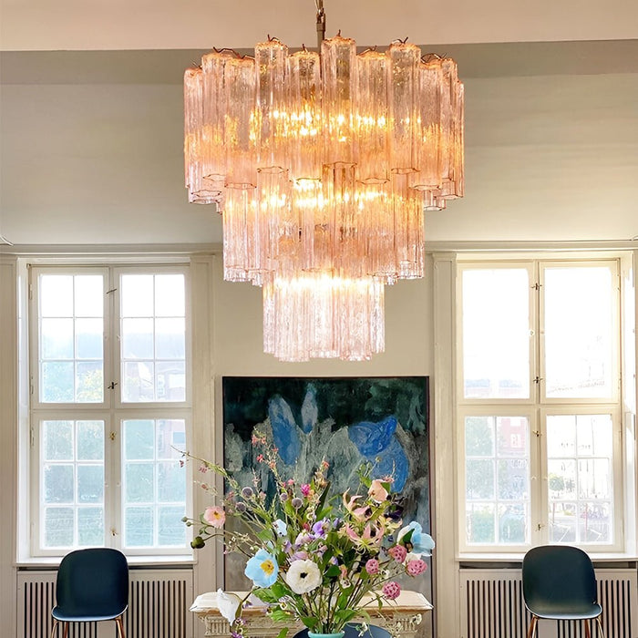 Rose Tubes Glass Chandelier Vakkerlight