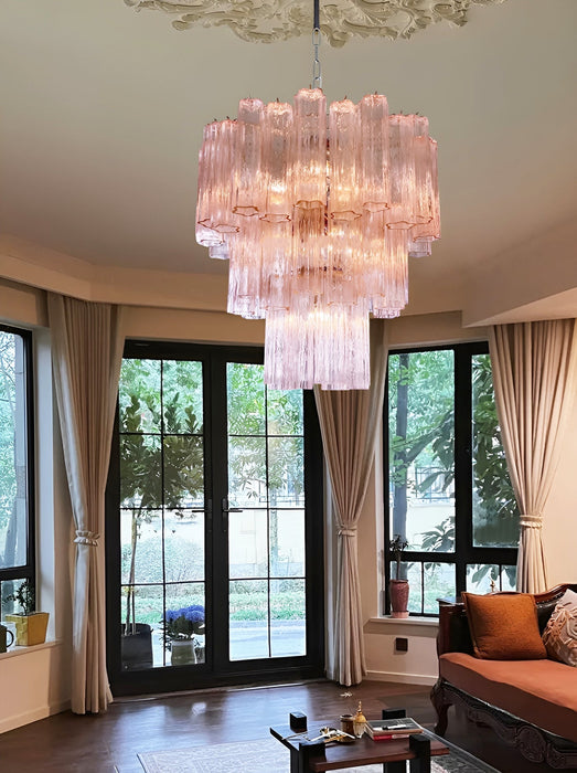 Rose Tubes Glass Chandelier Vakkerlight