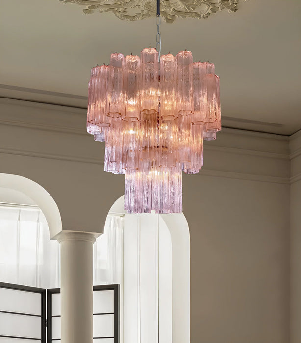 Rose Tubes Glass Chandelier Vakkerlight