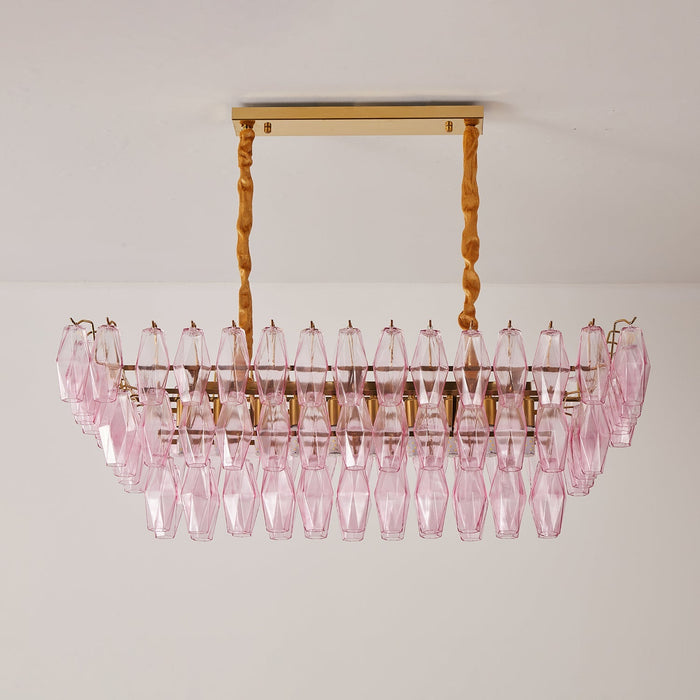 Rose Prism Glass Chandelier Vakkerlight