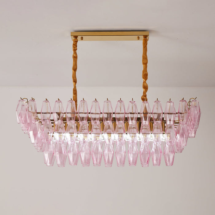 Rose Prism Glass Chandelier Vakkerlight