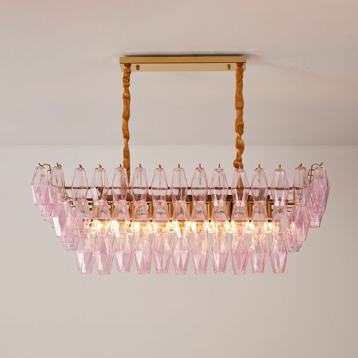 Rose Prism Glass Chandelier Vakkerlight
