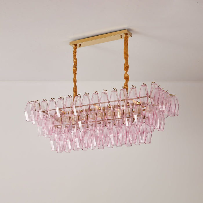 Rose Prism Glass Chandelier Vakkerlight