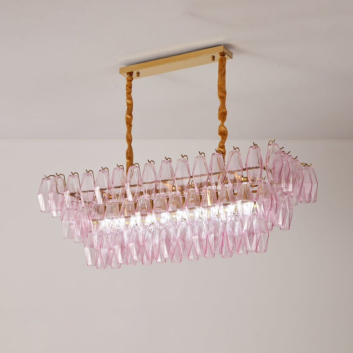 Rose Prism Glass Chandelier Vakkerlight