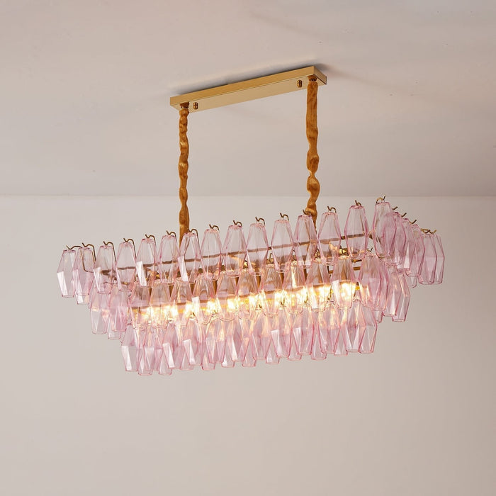 Rose Prism Glass Chandelier Vakkerlight