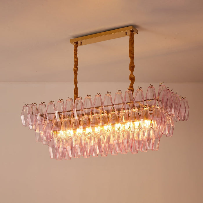 Rose Prism Glass Chandelier Vakkerlight