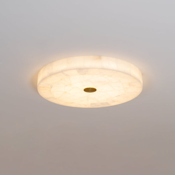 Round Alabaster Ceiling Lamp Vakkerlight