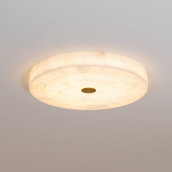 Round Alabaster Ceiling Lamp Vakkerlight