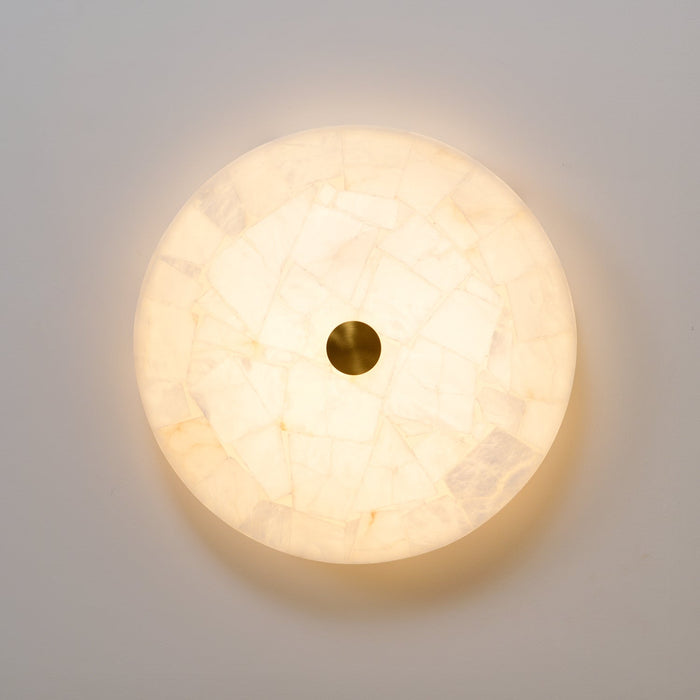 Round Alabaster Ceiling Lamp Vakkerlight
