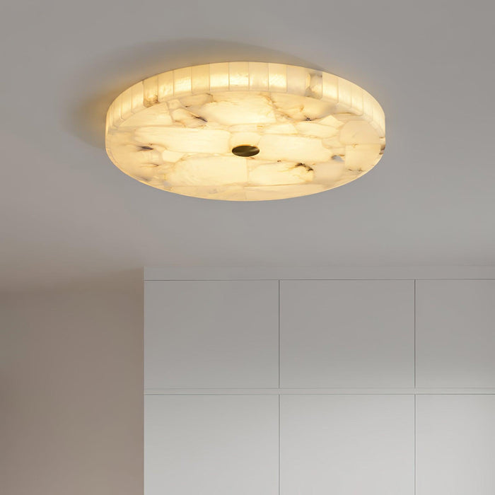 Round Alabaster Ceiling Lamp Vakkerlight