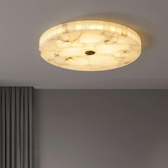 Round Alabaster Ceiling Lamp Vakkerlight