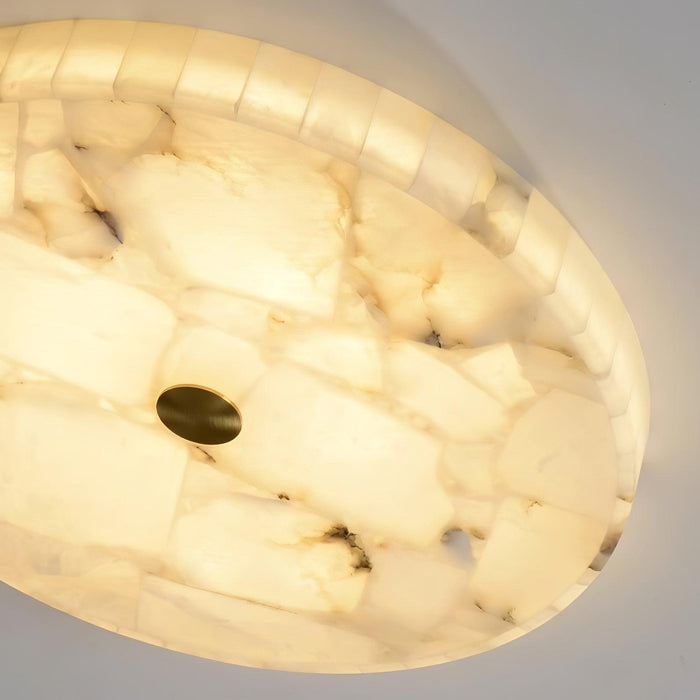 Round Alabaster Ceiling Lamp Vakkerlight