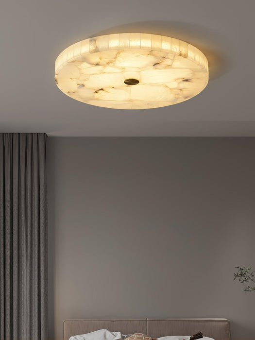 Round Alabaster Ceiling Lamp Vakkerlight