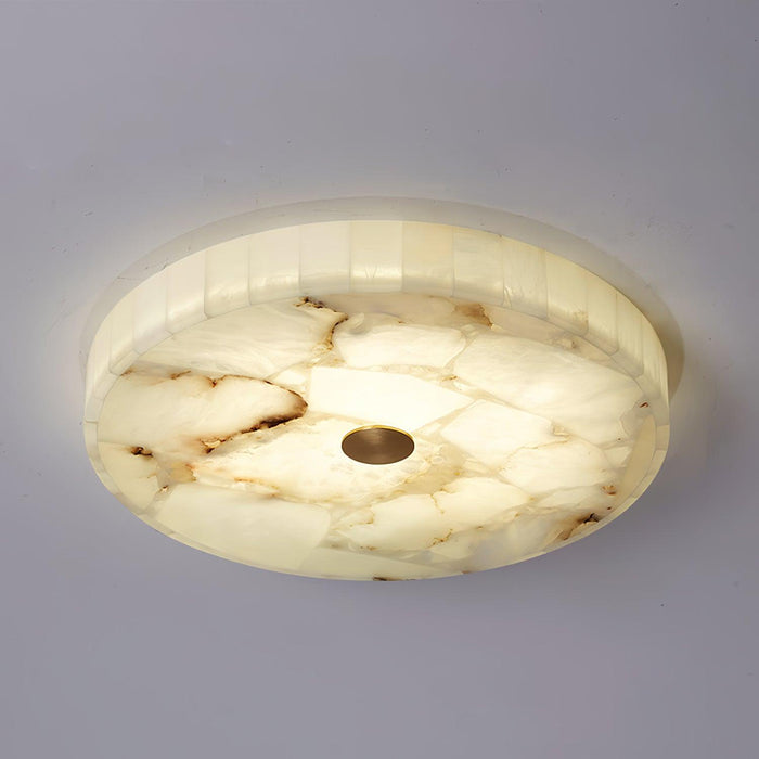 Round Alabaster Ceiling Lamp Vakkerlight