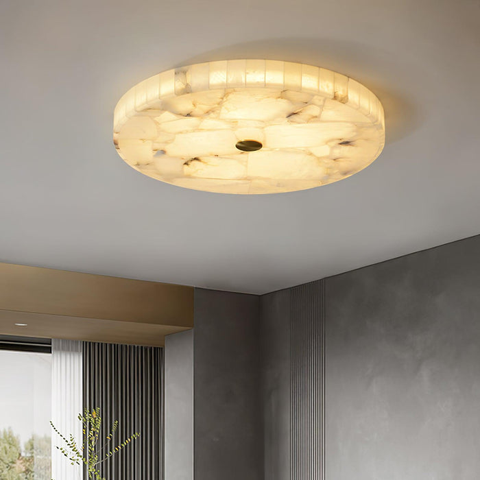Round Alabaster Ceiling Lamp Vakkerlight