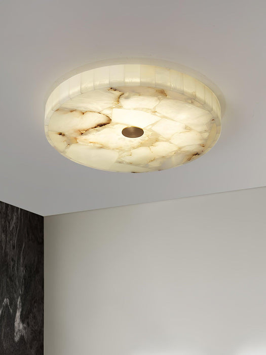 Round Alabaster Ceiling Lamp Vakkerlight