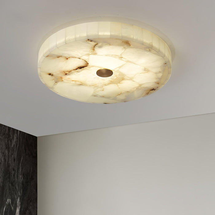 Round Alabaster Ceiling Lamp Vakkerlight