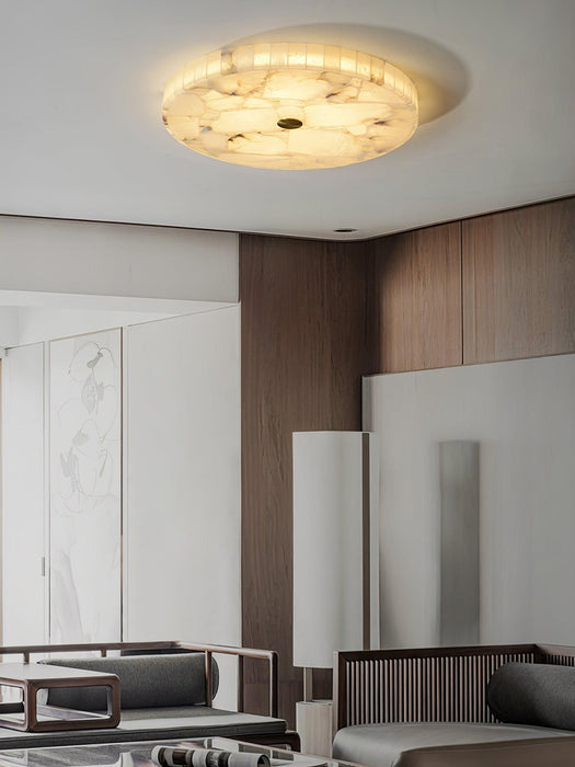 Round Alabaster Ceiling Lamp Vakkerlight