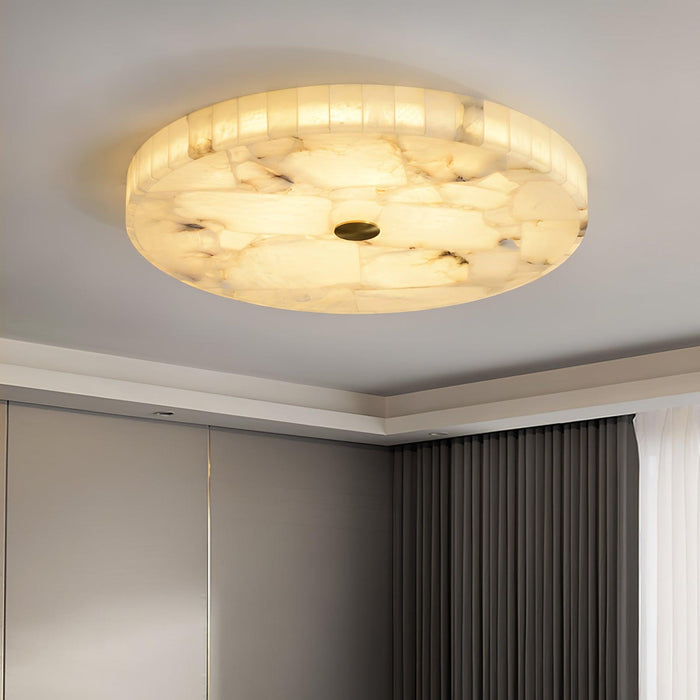 Round Alabaster Ceiling Lamp Vakkerlight