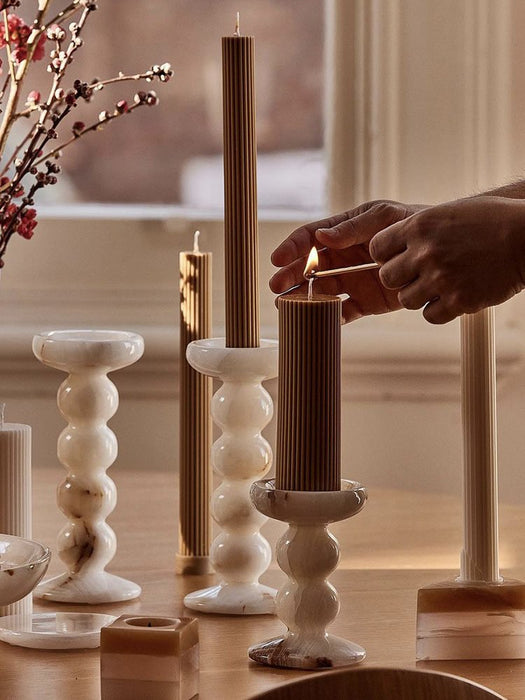 Sculpted Jade Candle Holder Vakkerlight