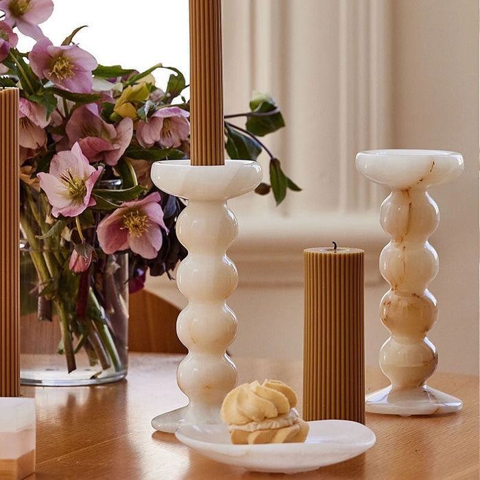 Sculpted Jade Candle Holder Vakkerlight