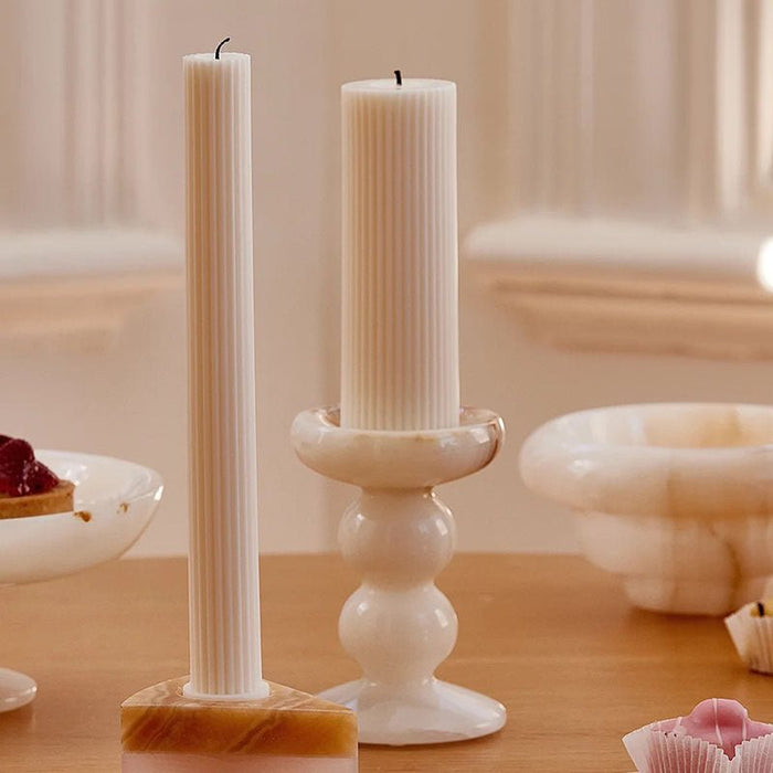 Sculpted Jade Candle Holder Vakkerlight