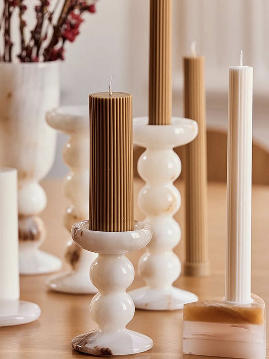 Sculpted Jade Candle Holder Vakkerlight