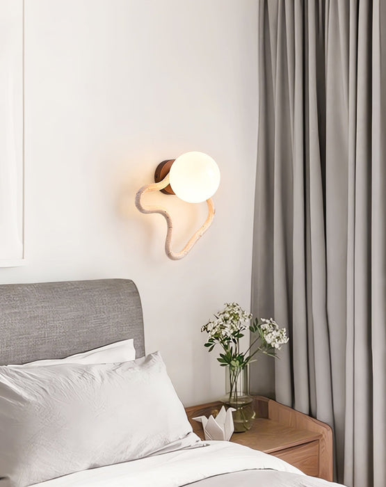 Serpentine Travertine Wall Sconce Vakkerlight