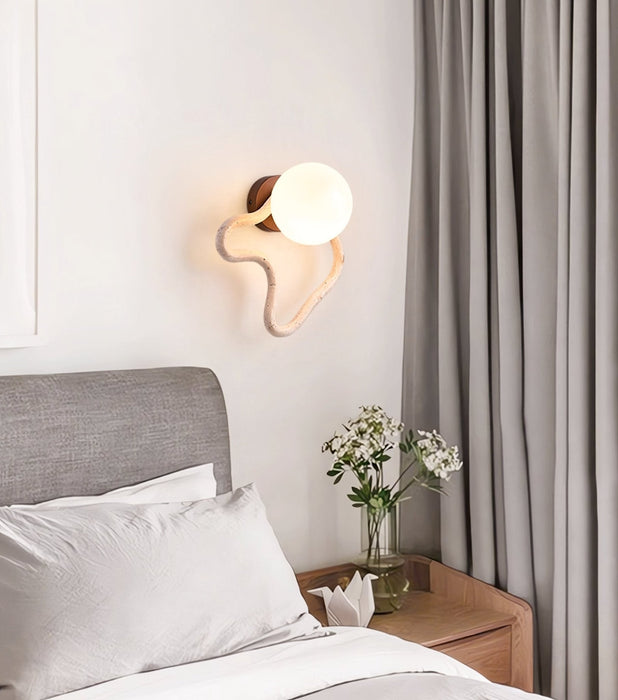 Serpentine Travertine Wall Sconce Vakkerlight