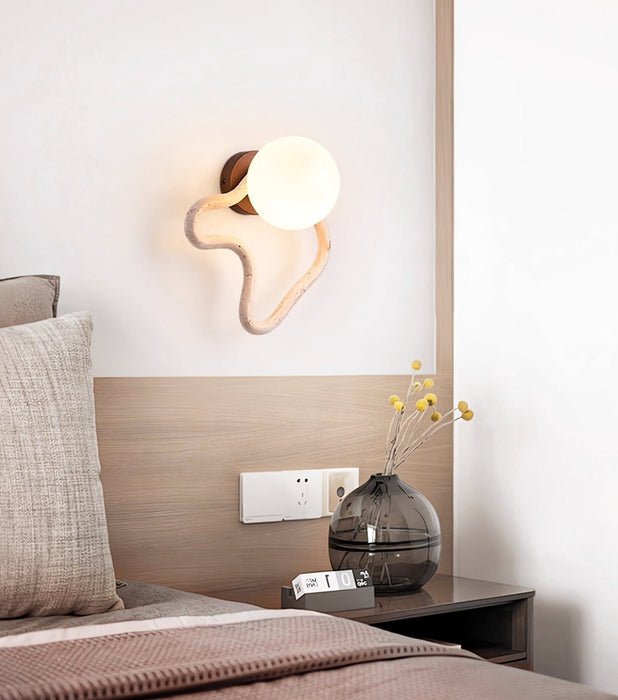 Serpentine Travertine Wall Sconce Vakkerlight