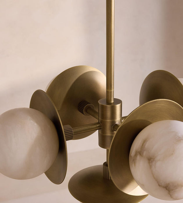 Snowflake Alabaster Orb Chandelier Vakkerlight
