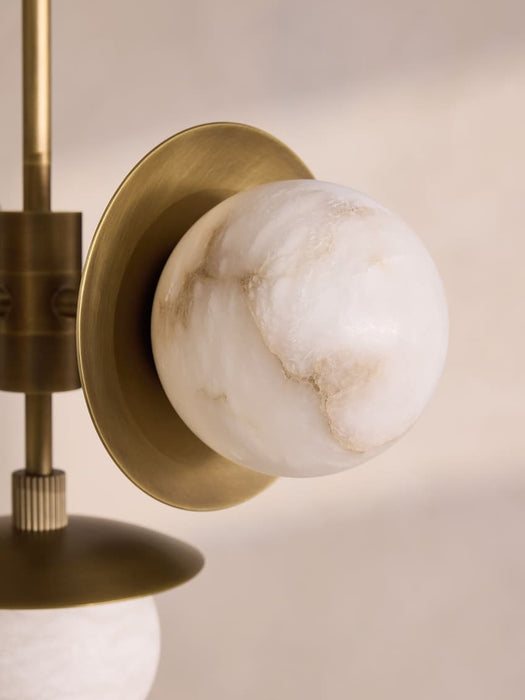 Snowflake Alabaster Orb Chandelier Vakkerlight