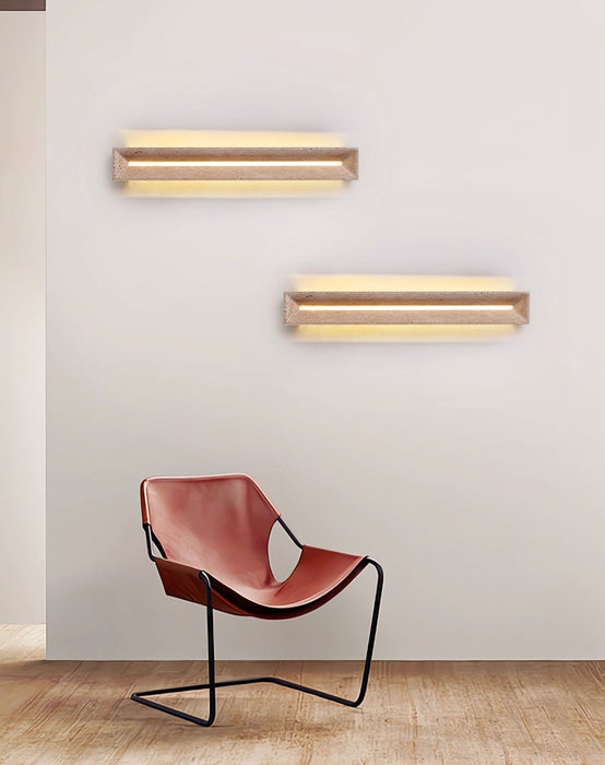Solace Travertine Beam Wall Light Vakkerlight