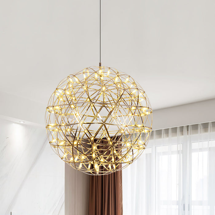 Silver Spark Ball Pendant Light Vakkerlight