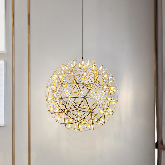 Silver Spark Ball Pendant Light Vakkerlight