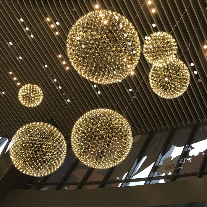 Silver Spark Ball Pendant Light Vakkerlight