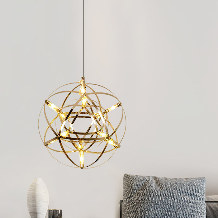 Silver Spark Ball Pendant Light Vakkerlight