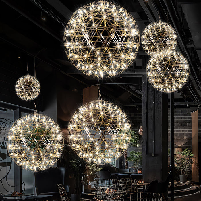 Silver Spark Ball Pendant Light Vakkerlight