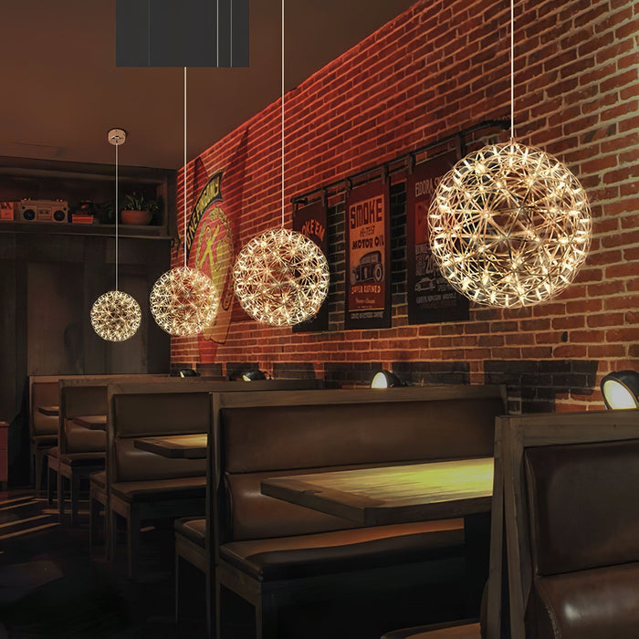 Silver Spark Ball Pendant Light Vakkerlight
