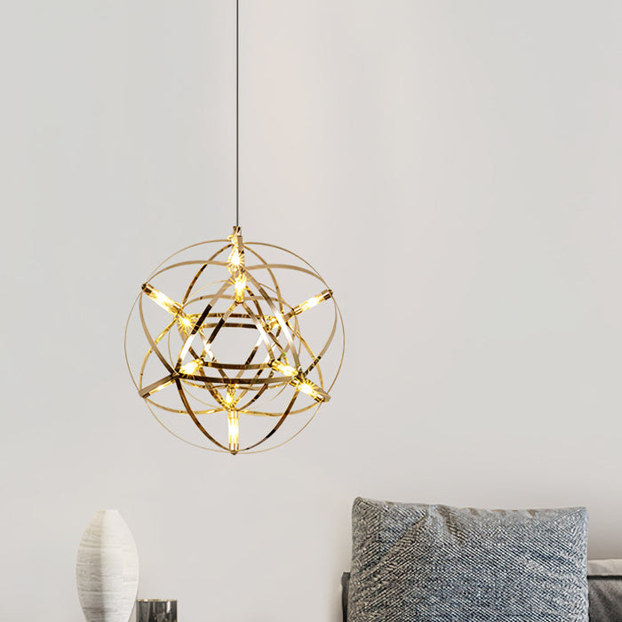Silver Spark Ball Pendant Light Vakkerlight