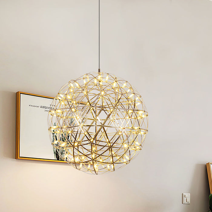 Silver Spark Ball Pendant Light Vakkerlight