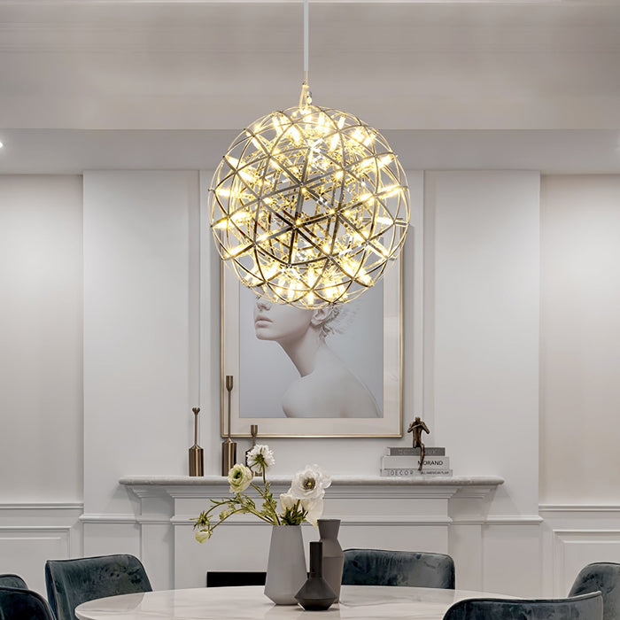 Silver Spark Ball Pendant Light Vakkerlight